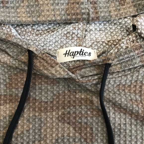 Plus Size Thermal Camo Colorblock Hoodie - Picture 4 of 5